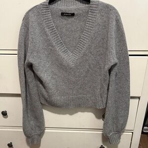Splendid Charcoal V-Neck Sweater